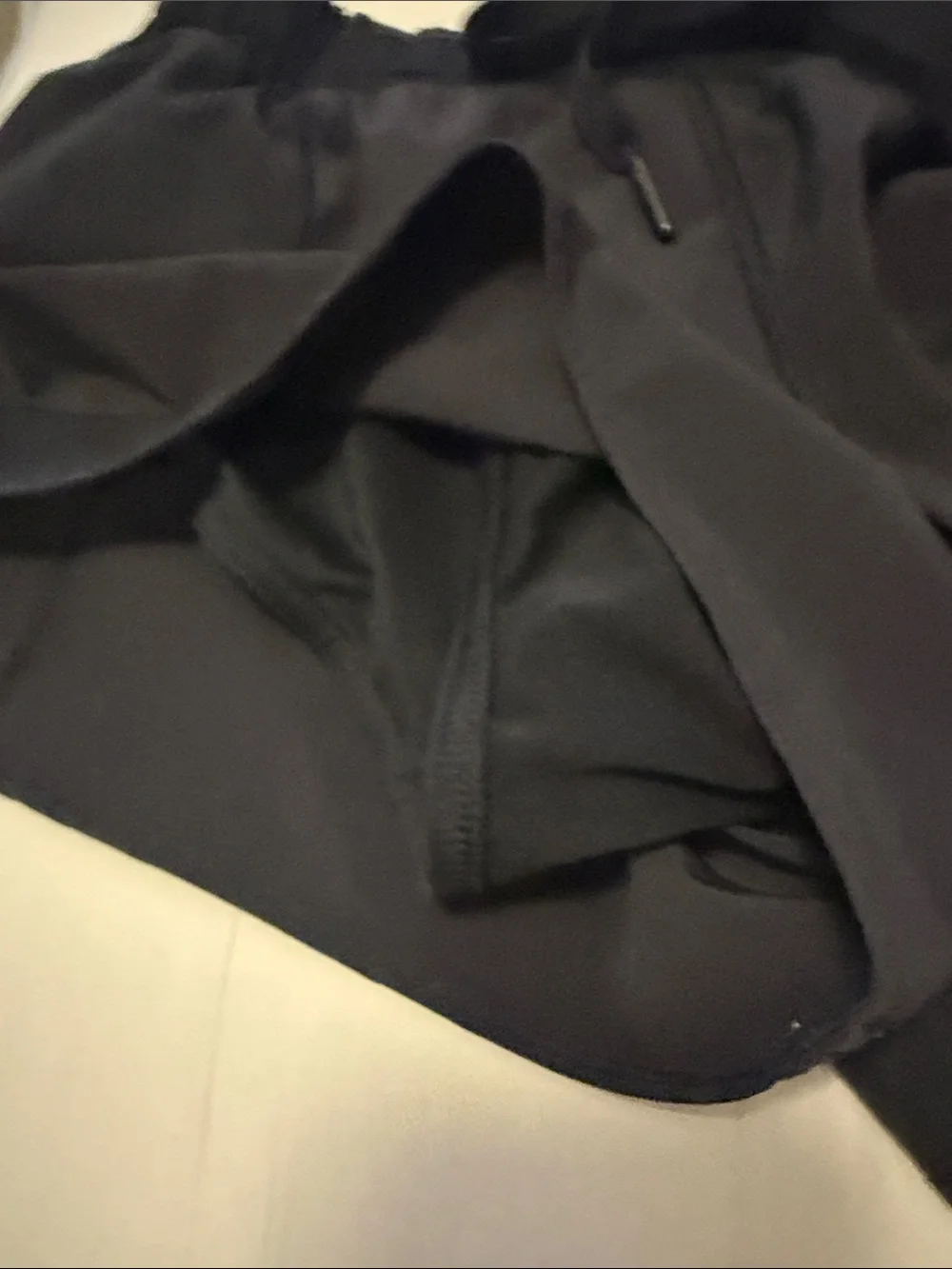 lululemon athletica Women's Black Layered Running Shorts s 6 reg. Shirt running